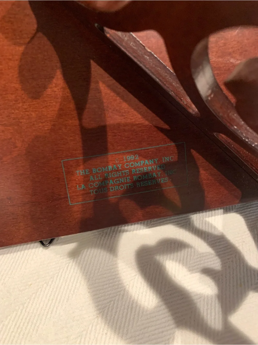 Vintage Bombay Dark Brown Wall Bracket Shelf